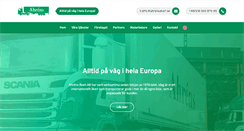 Desktop Screenshot of ahrens-transport.se