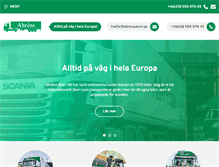 Tablet Screenshot of ahrens-transport.se